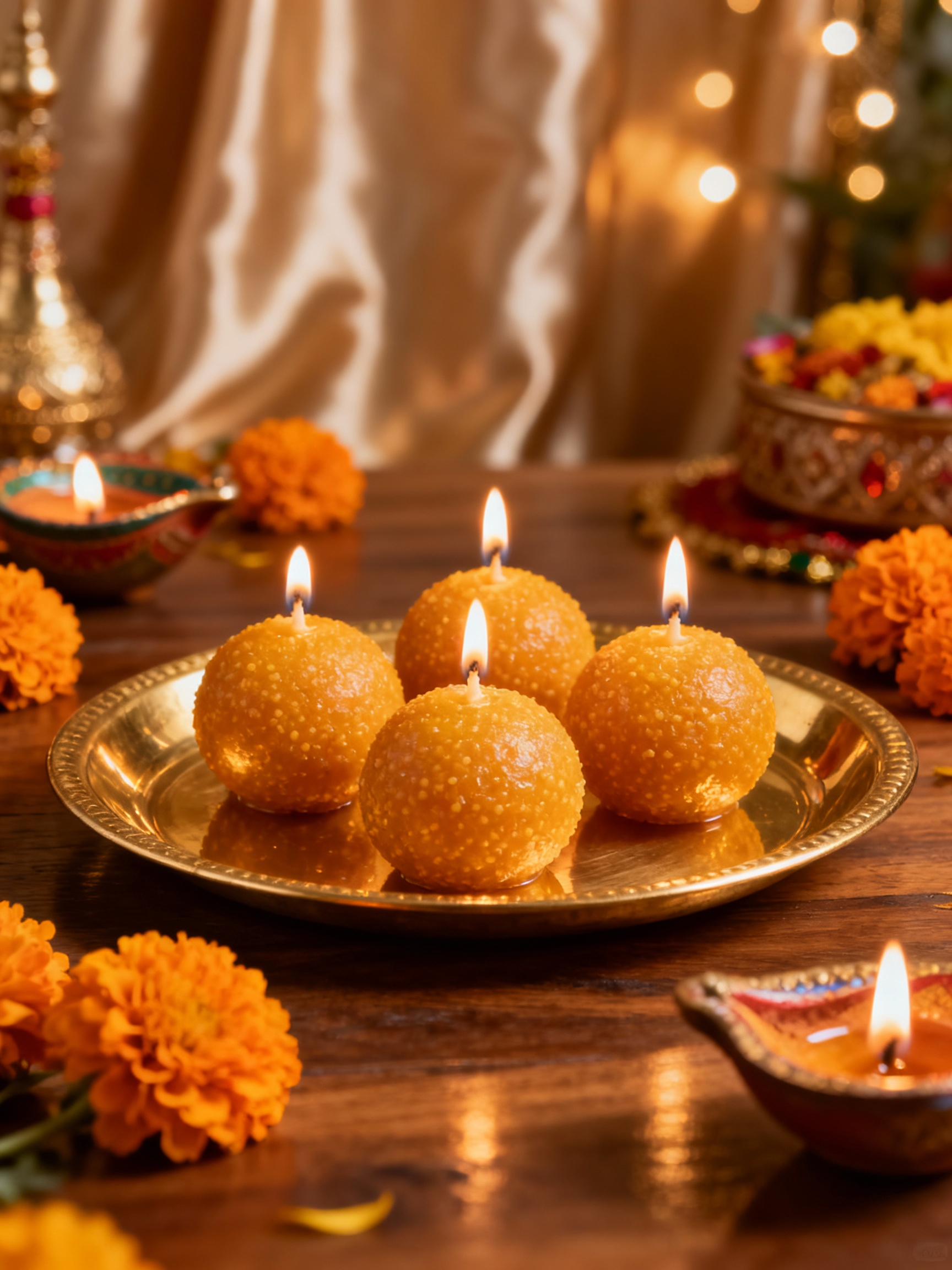 Motichoor Ladoo Candles (Pack of 1)