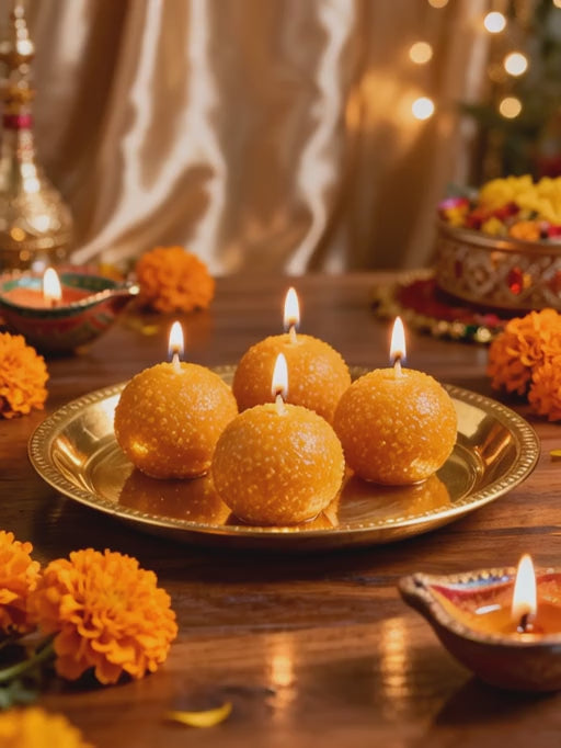 Motichoor Ladoo Candles (Pack of 1)